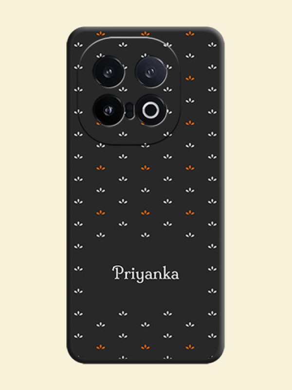 Simple Pattern With Custom Text On Space Black Custom Soft Matte Mobile Back Cover - iQOO 13 5G