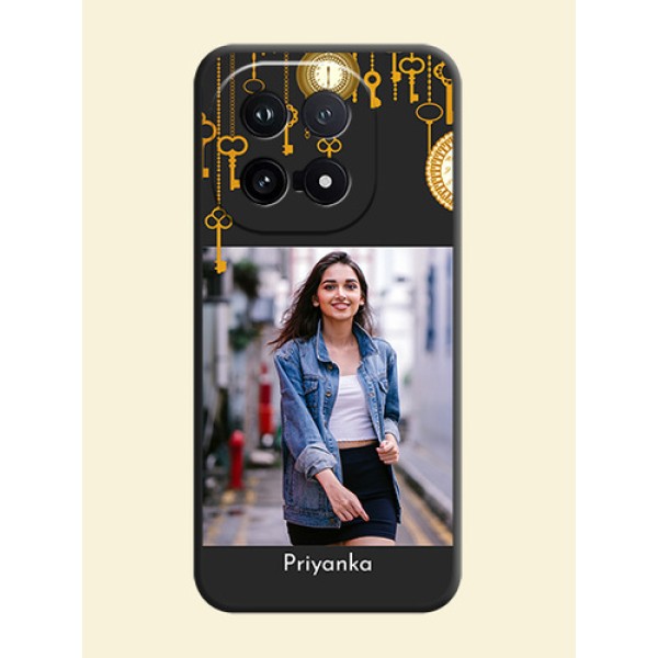 Decorative Design with Text On Space Black Custom Soft Matte Mobile Back Cover - iQOO 15 5G Decorative Design with Text On Space Black Custom Soft Matte Mobile Back Cover - iQOO 15 5G