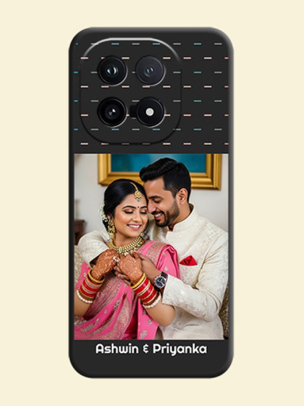 Line Pattern Design with Text On Space Black Custom Soft Matte Mobile Back Cover - iQOO 15 5G