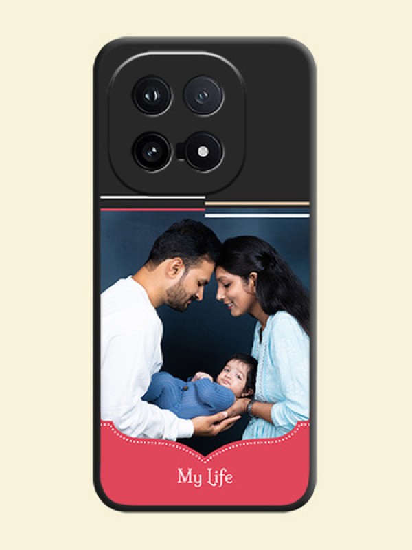 Classic Plain Design with Name On Space Black Custom Soft Matte Mobile Back Cover - iQOO 15 5G