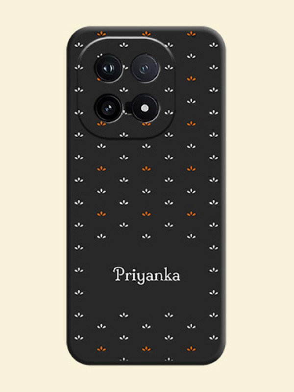 Simple Pattern With Custom Text On Space Black Custom Soft Matte Mobile Back Cover - iQOO 15 5G