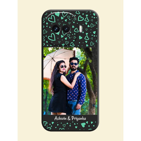 Sea Green Indefinite Love Pattern on Photo On Space Black Custom Soft Matte Mobile Back Cover - iQOO 15R 5G Sea Green Indefinite Love Pattern on Photo On Space Black Custom Soft Matte Mobile Back Cover - iQOO 15R 5G