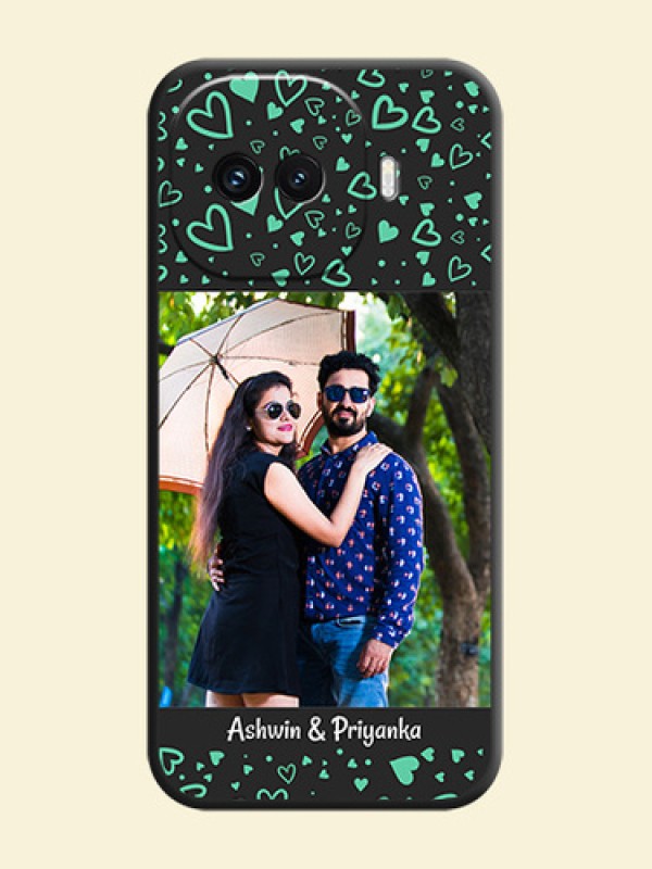 Sea Green Indefinite Love Pattern on Photo On Space Black Custom Soft Matte Mobile Back Cover - iQOO 15R 5G