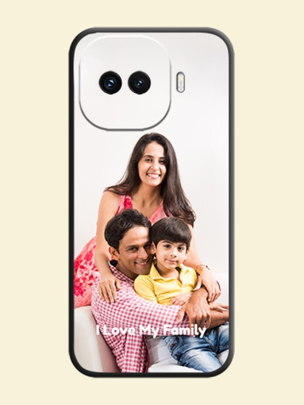Full Single Pic Upload With Text On Space Black Custom Soft Matte Mobile Back Cover - iQOO 15R 5G