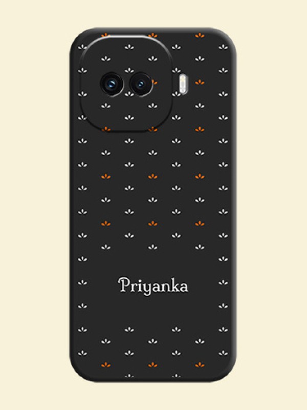 Simple Pattern With Custom Text On Space Black Custom Soft Matte Mobile Back Cover - iQOO 15R 5G