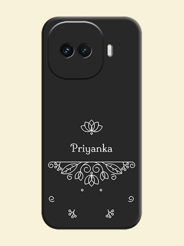 Lotus Garden Custom Text On Space Black Custom Soft Matte Mobile Back Cover - iQOO 15R 5G
