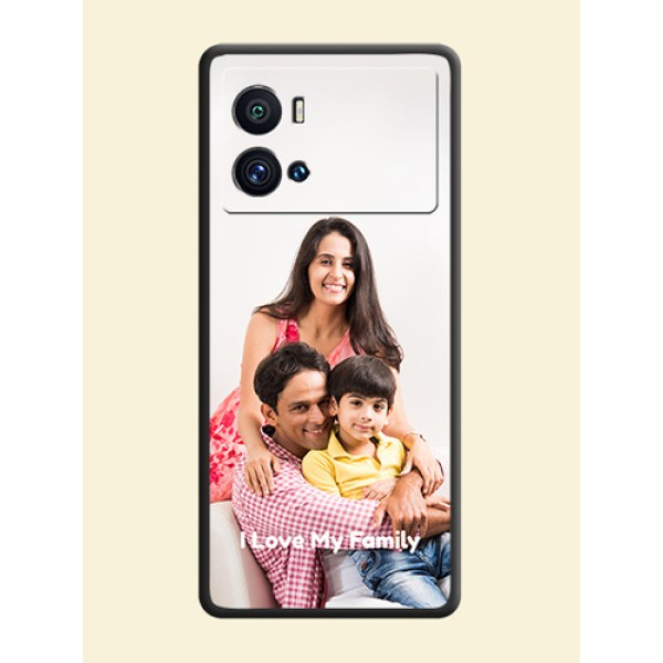 Full Single Pic Upload With Text On Space Black Personalized Soft Matte Phone Covers -Iqoo 9 Pro 5G Full Single Pic Upload With Text On Space Black Personalized Soft Matte Phone Covers -Iqoo 9 Pro 5G