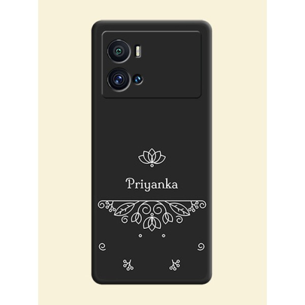 Lotus Garden Custom Text On Space Black Personalized Soft Matte Phone Covers -Iqoo 9 Pro 5G Lotus Garden Custom Text On Space Black Personalized Soft Matte Phone Covers -Iqoo 9 Pro 5G