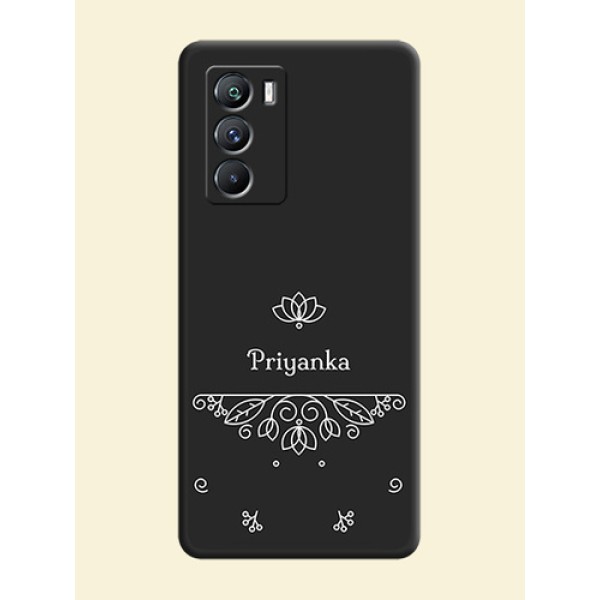 Lotus Garden Custom Text On Space Black Personalized Soft Matte Phone Covers -Iqoo 9 Se 5G Lotus Garden Custom Text On Space Black Personalized Soft Matte Phone Covers -Iqoo 9 Se 5G