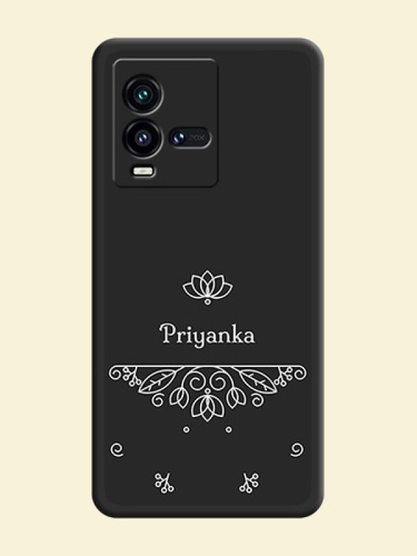 Lotus Garden Custom Text On Space Black Personalized Soft Matte Phone Covers -Iqoo 9T 5G