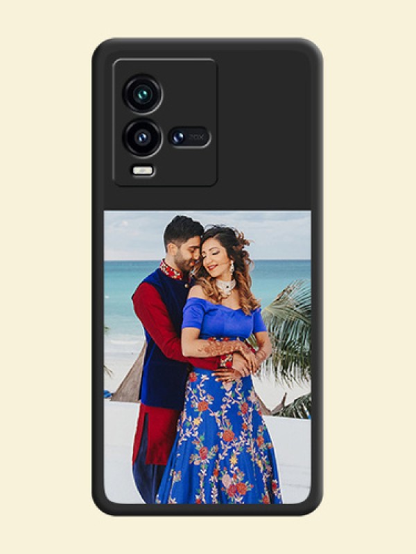 Image Upload With Space Black Color On Custom Soft Matte Mobile Back Cover - Iqoo 9T 5G