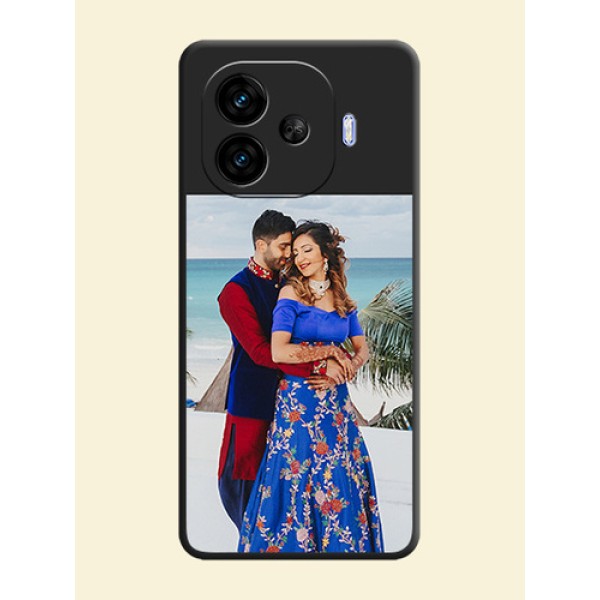 Image Upload With Space Black Color On Custom Soft Matte Mobile Back Cover - Iqoo Neo 10R 5G Image Upload With Space Black Color On Custom Soft Matte Mobile Back Cover - Iqoo Neo 10R 5G