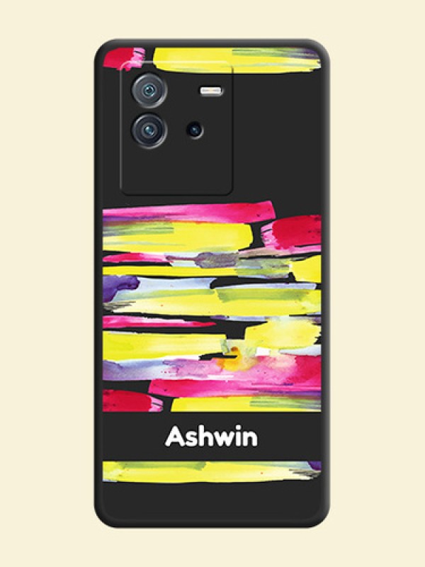 Brush Coloured on Space Black Personalized Soft Matte Phone Covers - iQOO Neo 6 5G
