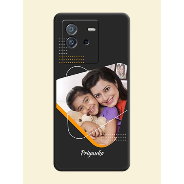 Yellow Triangle on Photo on Space Black Soft Matte Phone Cover - iQOO Neo 6 5G Yellow Triangle on Photo on Space Black Soft Matte Phone Cover - iQOO Neo 6 5G