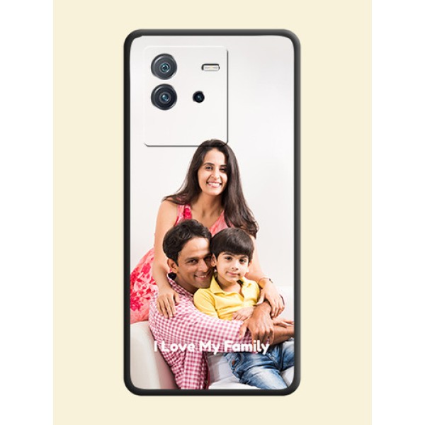 Full Single Pic Upload With Text On Space Black Personalized Soft Matte Phone Covers -Iqoo Neo 6 5G Full Single Pic Upload With Text On Space Black Personalized Soft Matte Phone Covers -Iqoo Neo 6 5G