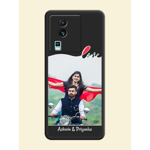 Fall in Love Pattern with Picture on Photo on Space Black Soft Matte Mobile Case - iQOO Neo 7 5G Fall in Love Pattern with Picture on Photo on Space Black Soft Matte Mobile Case - iQOO Neo 7 5G