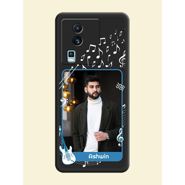 Musical Theme Design with Text on Photo on Space Black Soft Matte Mobile Case - iQOO Neo 7 5G Musical Theme Design with Text on Photo on Space Black Soft Matte Mobile Case - iQOO Neo 7 5G