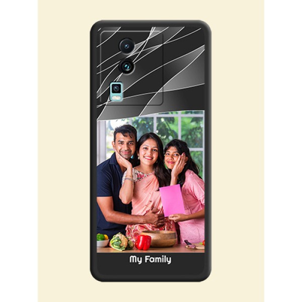 Mixed Wave Lines on Photo on Space Black Soft Matte Mobile Cover - iQOO Neo 7 5G Mixed Wave Lines on Photo on Space Black Soft Matte Mobile Cover - iQOO Neo 7 5G