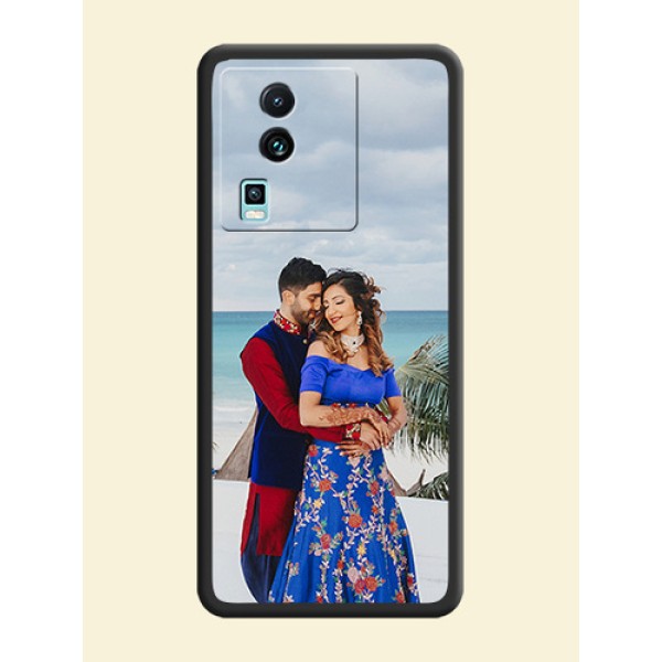 Full Single Pic Upload On Space Black Personalized Soft Matte Phone Covers -Iqoo Neo 7 5G Full Single Pic Upload On Space Black Personalized Soft Matte Phone Covers -Iqoo Neo 7 5G