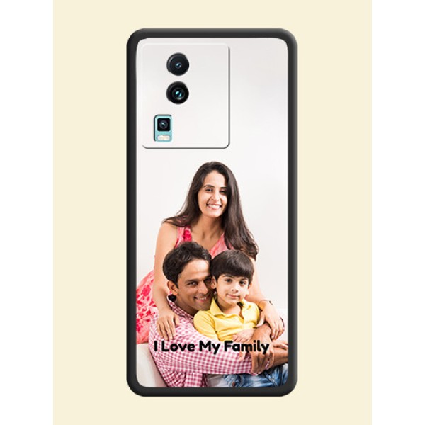 Full Single Pic Upload With Text On Space Black Personalized Soft Matte Phone Covers -Iqoo Neo 7 5G Full Single Pic Upload With Text On Space Black Personalized Soft Matte Phone Covers -Iqoo Neo 7 5G