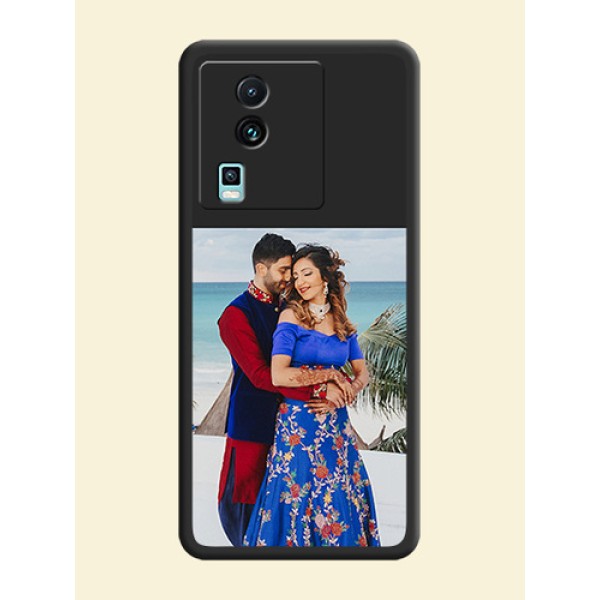 Image Upload With Space Black Color On Custom Soft Matte Mobile Back Cover - Iqoo Neo 7 5G Image Upload With Space Black Color On Custom Soft Matte Mobile Back Cover - Iqoo Neo 7 5G