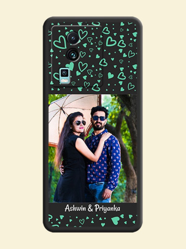 Sea Green Indefinite Love Pattern - Photo on Space Black Soft Matte Mobile Cover -iQOO Neo 7 Pro 5G