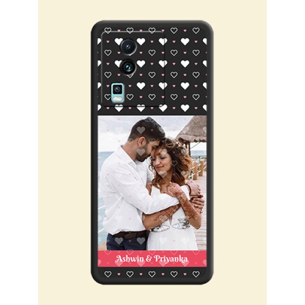 White Color Love Symbols with Text Design - Photo on Space Black Soft Matte Phone Cover -iQOO Neo 7 Pro 5G White Color Love Symbols with Text Design - Photo on Space Black Soft Matte Phone Cover -iQOO Neo 7 Pro 5G