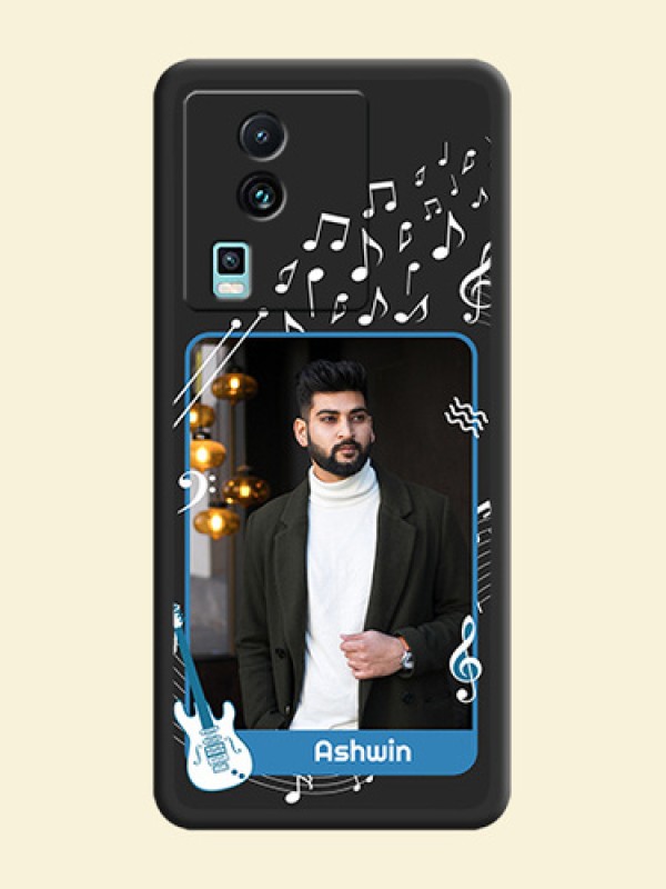 Musical Theme Design with Text - Photo on Space Black Soft Matte Mobile Case -iQOO Neo 7 Pro 5G
