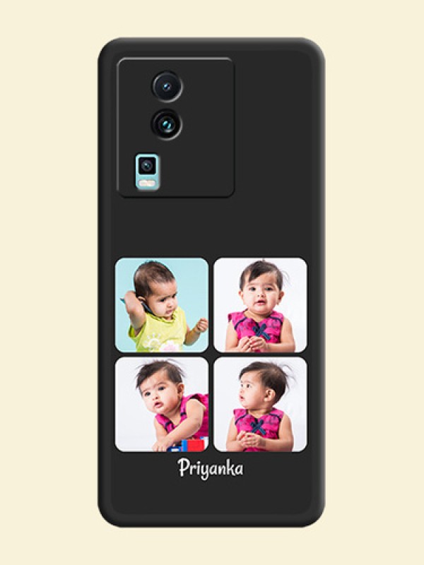 Floral Art with 6 Image Holder - Photo on Space Black Soft Matte Mobile Case -iQOO Neo 7 Pro 5G