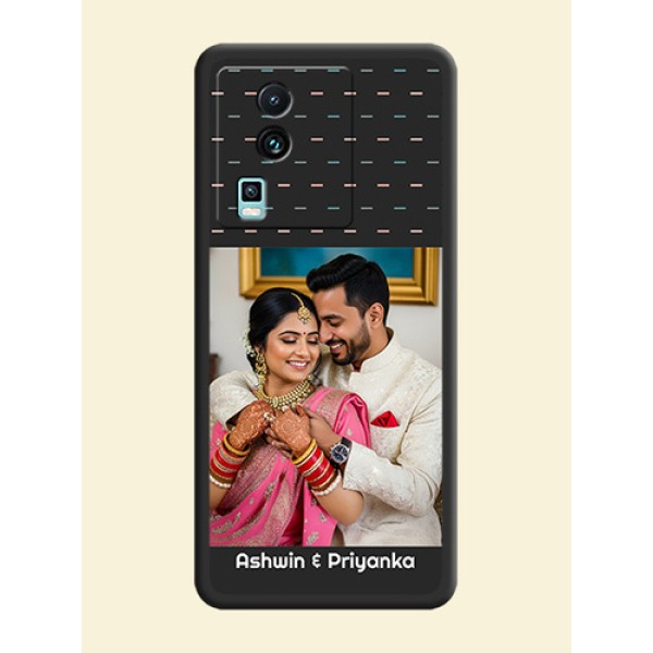 Line Pattern Design with Text on Space Black Custom Soft Matte Phone Back Cover -iQOO Neo 7 Pro 5G Line Pattern Design with Text on Space Black Custom Soft Matte Phone Back Cover -iQOO Neo 7 Pro 5G
