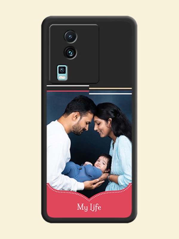Classic Plain Design with Name - Photo on Space Black Soft Matte Phone Cover -iQOO Neo 7 Pro 5G