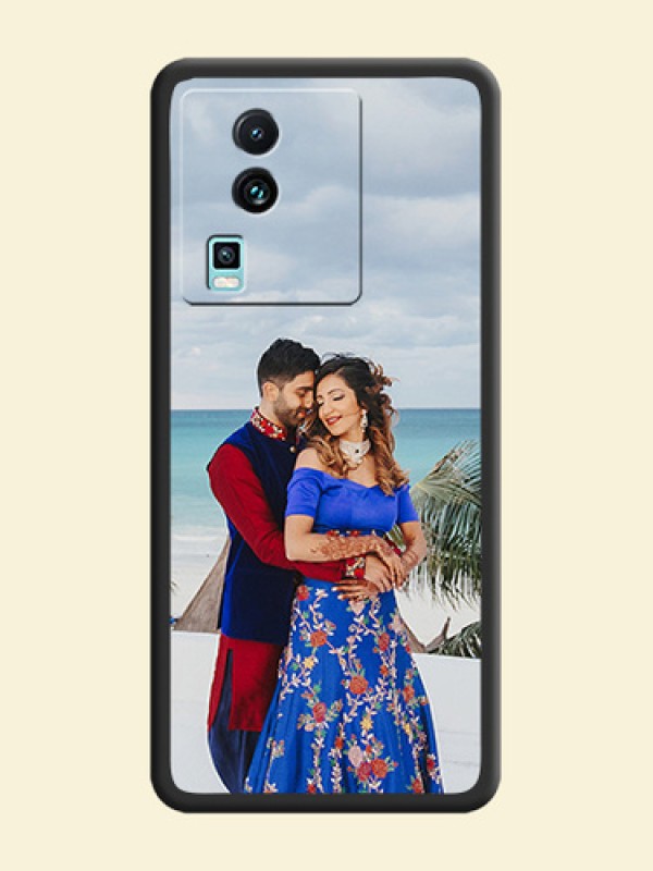 Full Single Pic Upload On Space Black Personalized Soft Matte Phone Covers -iQOO Neo 7 Pro 5G