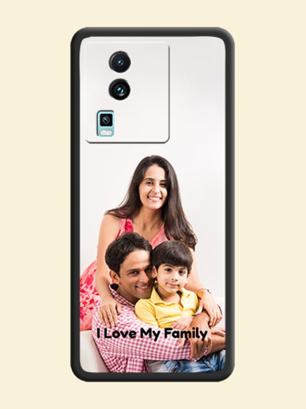 Full Single Pic Upload With Text On Space Black Personalized Soft Matte Phone Covers -iQOO Neo 7 Pro 5G