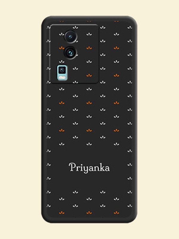 Simple Pattern With Custom Text On Space Black Personalized Soft Matte Phone Covers -iQOO Neo 7 Pro 5G