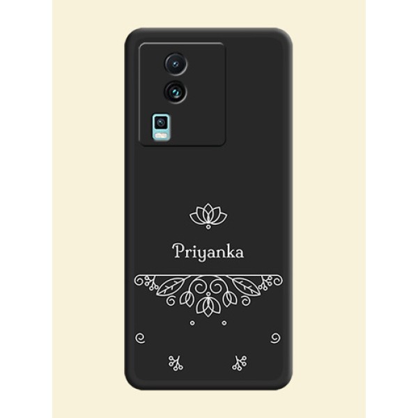 Lotus Garden Custom Text On Space Black Personalized Soft Matte Phone Covers -QOO Neo 7 Pro 5G Lotus Garden Custom Text On Space Black Personalized Soft Matte Phone Covers -QOO Neo 7 Pro 5G