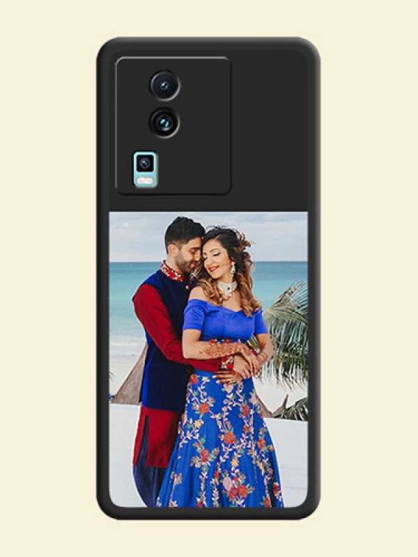 Image Upload With Space Black Color On Custom Soft Matte Mobile Back Cover - Iqoo Neo 7 Pro 5G