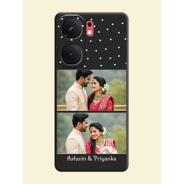 Miniature Love Symbols with Name on Space Black Custom Soft Matte Back Cover - iQOO Neo 9 Pro 5G Miniature Love Symbols with Name on Space Black Custom Soft Matte Back Cover - iQOO Neo 9 Pro 5G