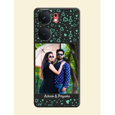 Sea Green Indefinite Love Pattern - Photo on Space Black Soft Matte Mobile Cover - iQOO Neo 9 Pro 5G