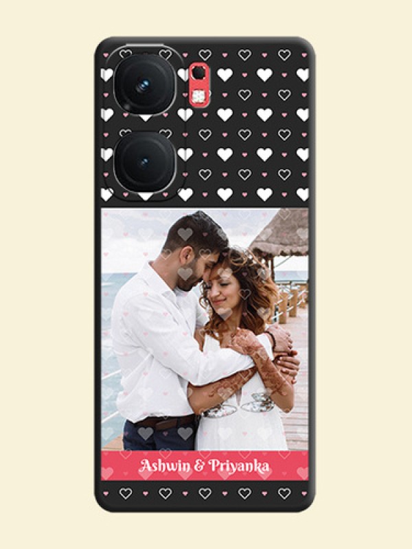 White Color Love Symbols with Text Design - Photo on Space Black Soft Matte Phone Cover - iQOO Neo 9 Pro 5G