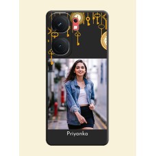 Decorative Design with Text on Space Black Custom Soft Matte Back Cover - iQOO Neo 9 Pro 5G