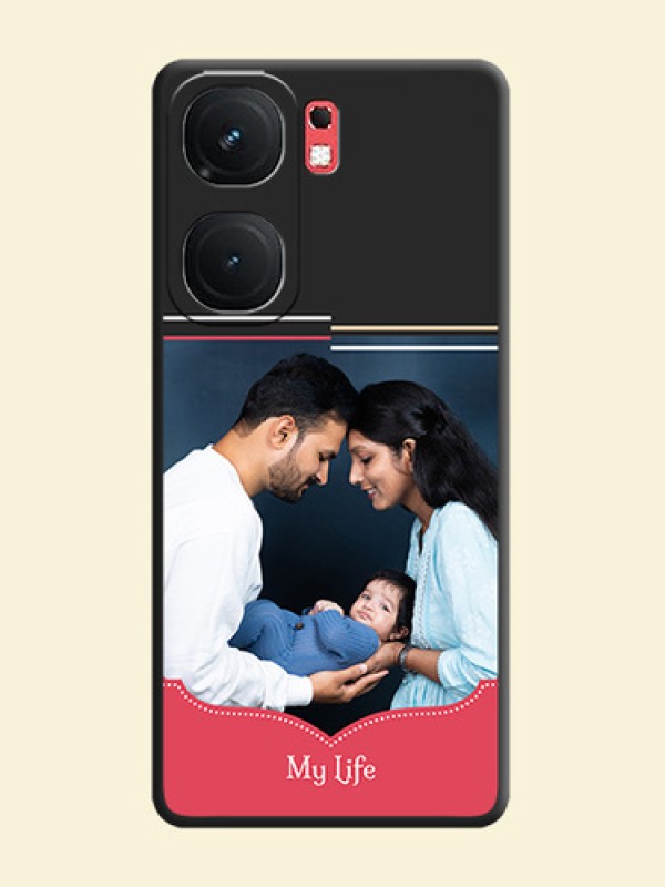 Classic Plain Design with Name - Photo on Space Black Soft Matte Phone Cover - iQOO Neo 9 Pro 5G