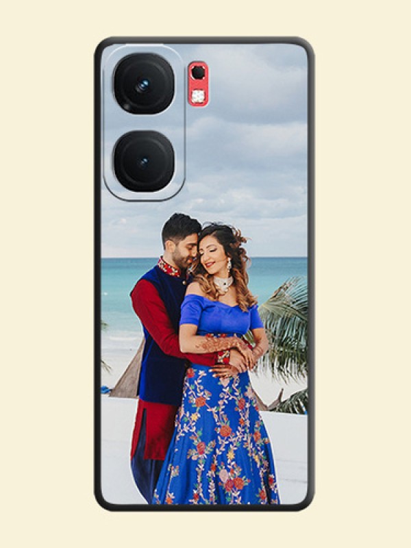 Full Single Pic Upload On Space Black Personalized Soft Matte Phone Covers - iQOO Neo 9 Pro 5G