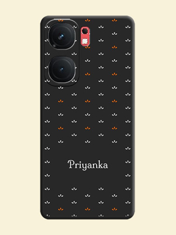 Simple Pattern With Custom Text On Space Black Personalized Soft Matte Phone Covers - iQOO Neo 9 Pro 5G