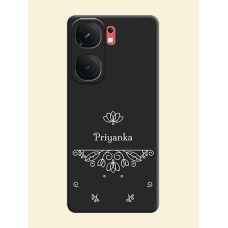 Lotus Garden Custom Text On Space Black Personalized Soft Matte Phone Covers - iQOO Neo 9 Pro 5G