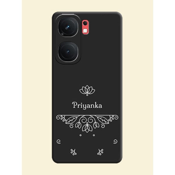 Lotus Garden Custom Text On Space Black Personalized Soft Matte Phone Covers - iQOO Neo 9 Pro 5G Lotus Garden Custom Text On Space Black Personalized Soft Matte Phone Covers - iQOO Neo 9 Pro 5G
