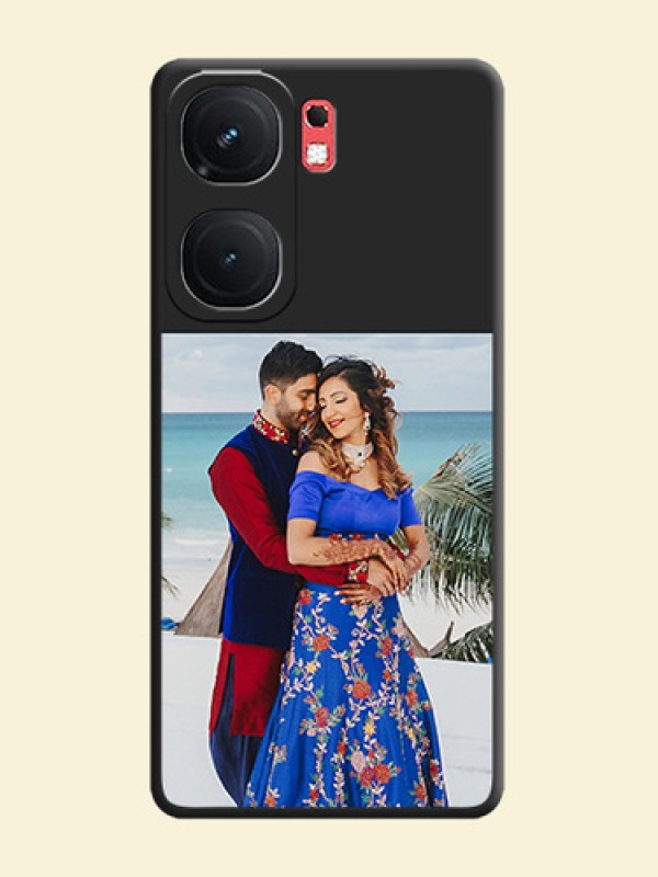 Image Upload With Space Black Color On Custom Soft Matte Mobile Back Cover - Iqoo Neo 9 Pro 5G