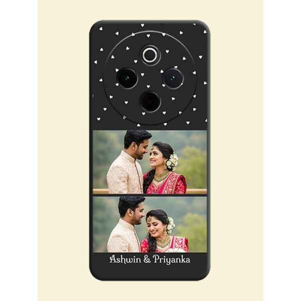 Miniature Love Symbols with Name On Space Black Custom Soft Matte Mobile Back Cover - iQOO Z10 5G Miniature Love Symbols with Name On Space Black Custom Soft Matte Mobile Back Cover - iQOO Z10 5G