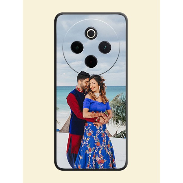 Full Single Pic Upload On Space Black Custom Soft Matte Mobile Back Cover - iQOO Z10 5G Full Single Pic Upload On Space Black Custom Soft Matte Mobile Back Cover - iQOO Z10 5G