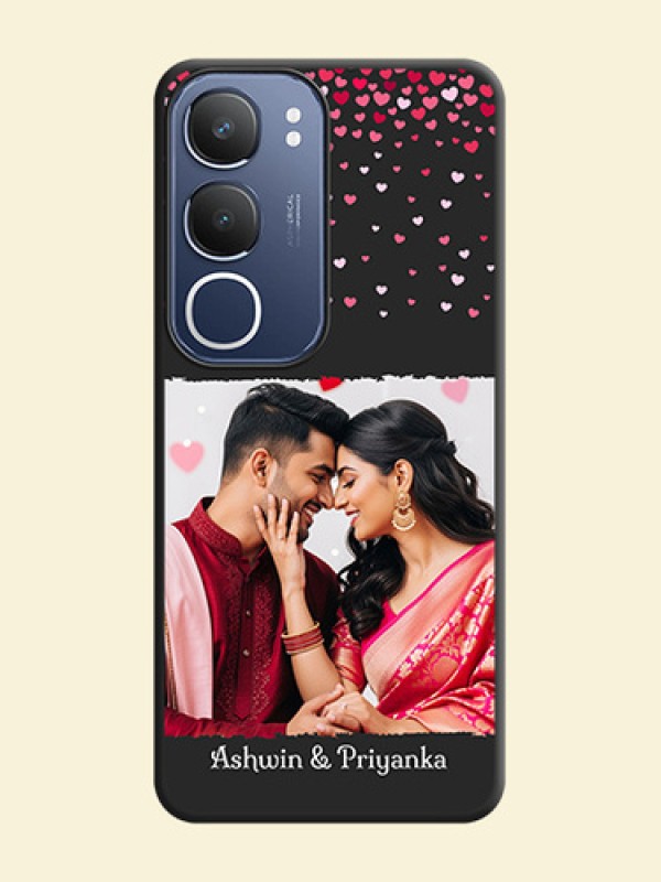 Fall in Love with Your Partner on Photo On Space Black Custom Soft Matte Mobile Back Cover - iQOO Z10 Lite