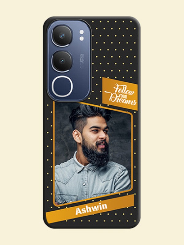 Follow Your Dreams with White Dots On Space Black Custom Soft Matte Mobile Back Cover - iQOO Z10 Lite